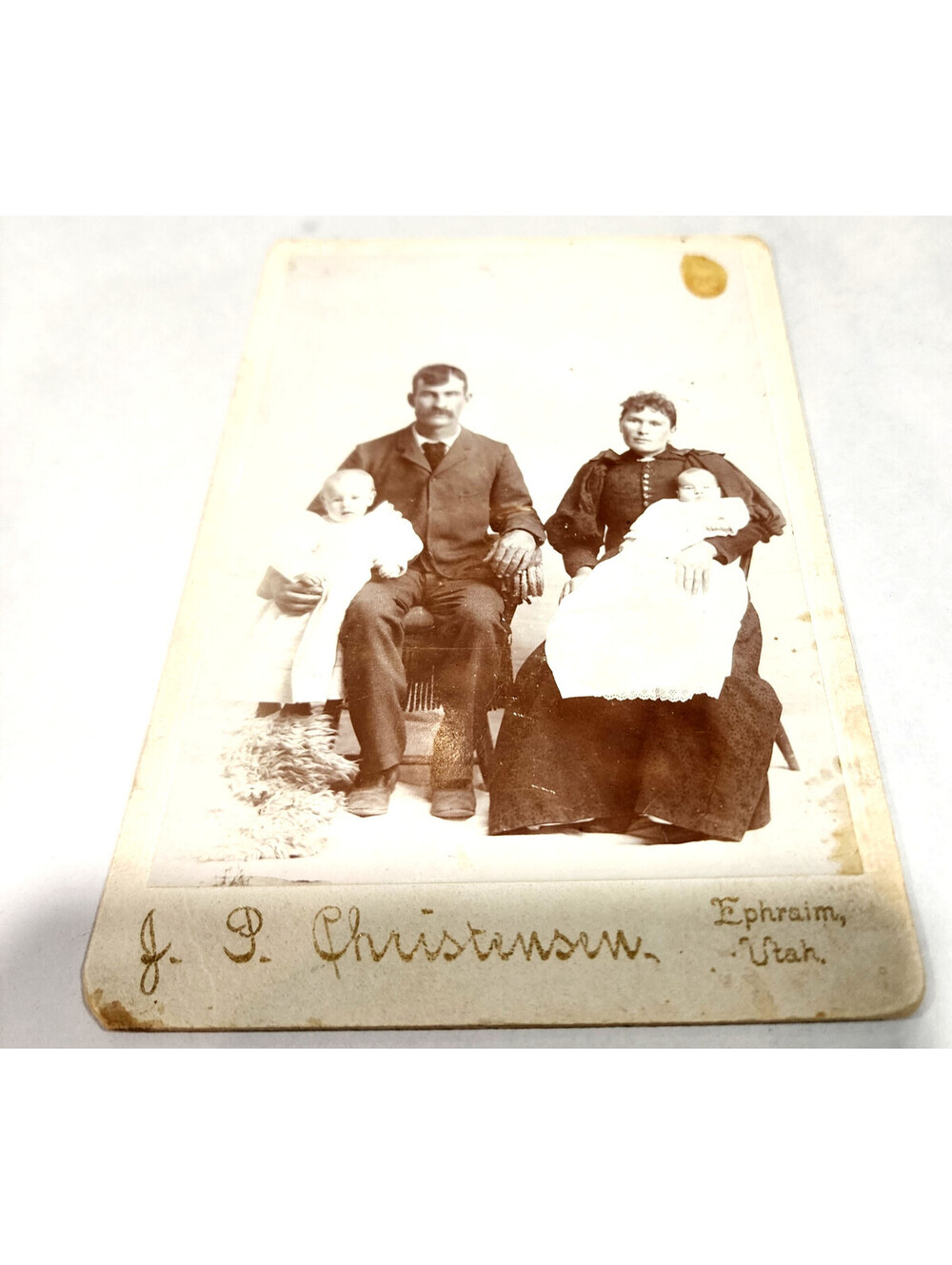 Antique 1890s Photo Ivy Morgan Family Pioneer JP Christensen Ephraim Utah UT